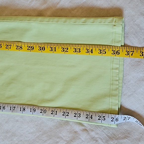 Talbots stretch lime green straight leg pants jeans size 6P - Picture 13 of 15